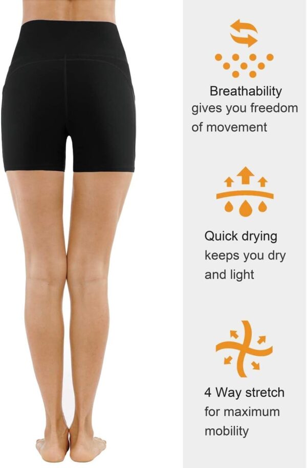 THE GYM PEOPLE Women's High Waist Workout Shorts Breathable Dolphin Split Elastic Lounge Yoga Shorts - Image 6