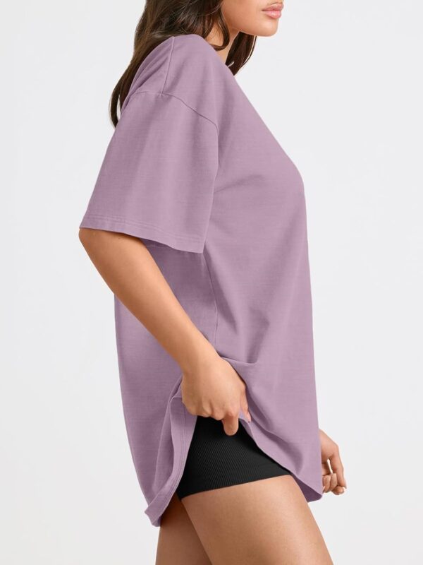 Trendy Queen Womens Oversized Summer T Shirts Fashion Workout Plus Size Tops Short Sleeve Beach Vacation Gym Clothes 2025 - Image 4