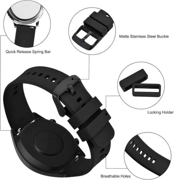 BISONSTRAP Watch Strap 18mm 19mm 20mm 21mm 22mm, Quick Release Silicone Watch Bands for Men Women - Image 5