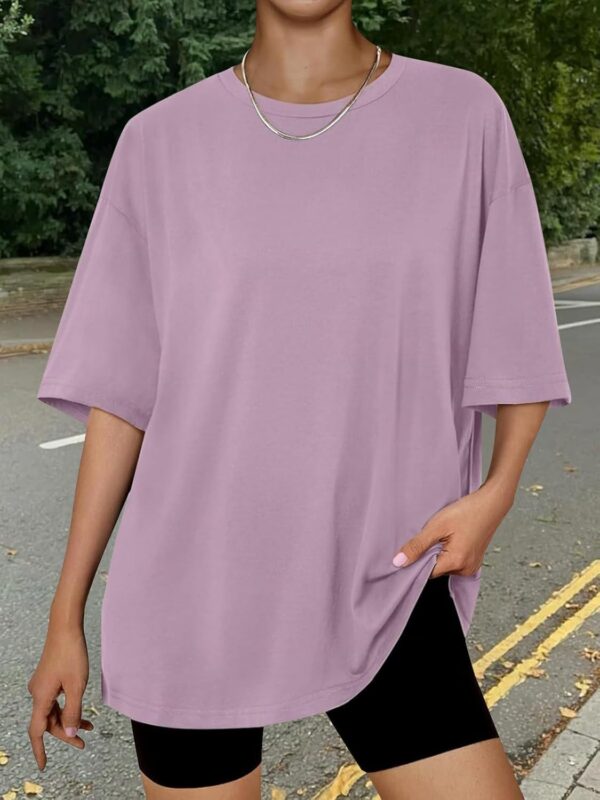 Trendy Queen Womens Oversized Summer T Shirts Fashion Workout Plus Size Tops Short Sleeve Beach Vacation Gym Clothes 2025 - Image 7