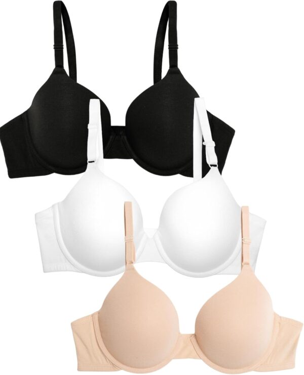 Fruit of the Loom Women's Smooth Cotton T-Shirt Bra Pack - Ultra-Soft, Flexible, and Invisible Under Tees - Image 2