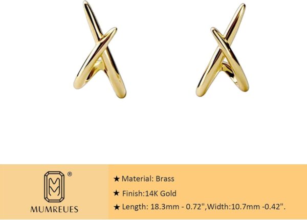 Gold Earrings for Women Trendy,14K Gold Stud Earrings Dainty Earrings Simple Minimalist Gold Earrings Hypoallergenic Earring for Women Gifts - Image 8