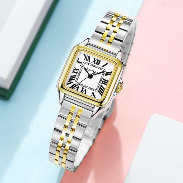 Classic Square Watches for Women with Roman Numerals Ladies Casual Dress Watch - Image 6