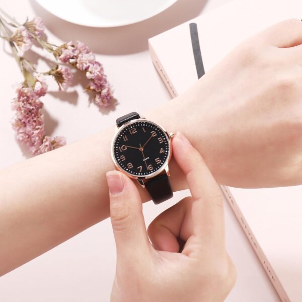 Women's Dainty Analog Leather Dress Watch for Small Wrists, Ladies Waterproof Watches for Women, Reloj para Mujer - Image 6