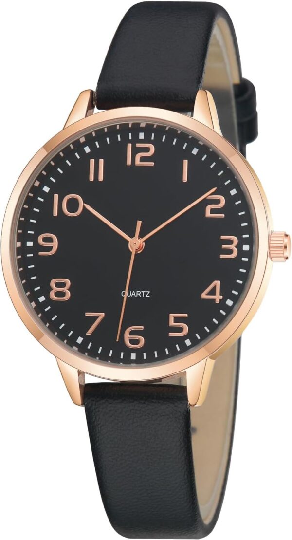 Women's Dainty Analog Leather Dress Watch for Small Wrists, Ladies Waterproof Watches for Women, Reloj para Mujer - Image 2