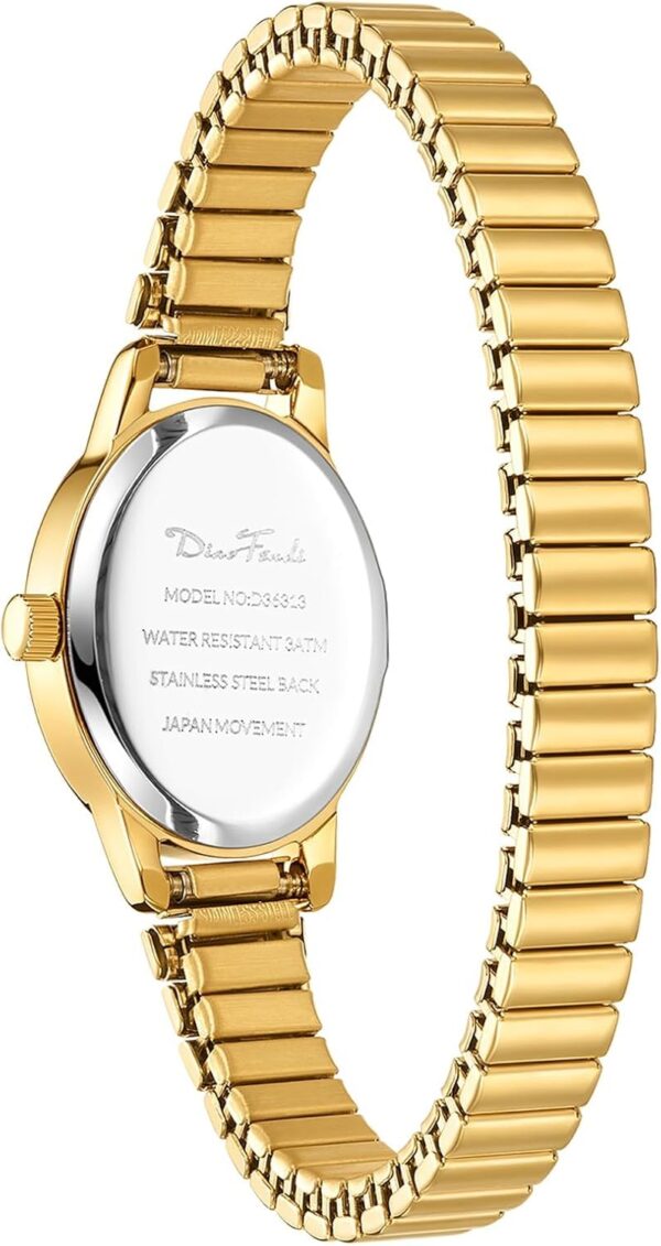 Diaofendi Petite Women's Easy Reader Watch, Analog Women Watch with Stainless Steel Expansion Band, Water Resistant - Image 4