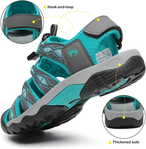 Dannto Women's Sport Hiking Sandals Closed Toe Outdoor Athletic Walking Sandal Lightweight Summer Water Shoes - Image 6