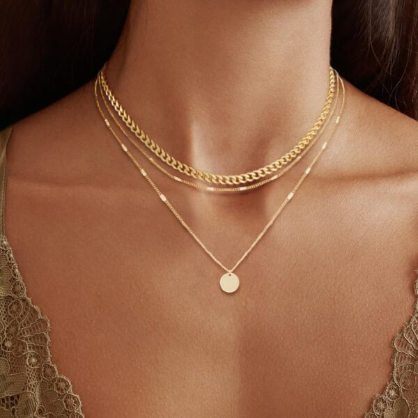 14K Gold Plated Layering Necklaces For Women Gold Necklace Set, Cuban Link, Snake Chain, Paperclip Layered Chains, Twisted Rope and Twisted Chain, Trendy Layering Necklace - Image 5
