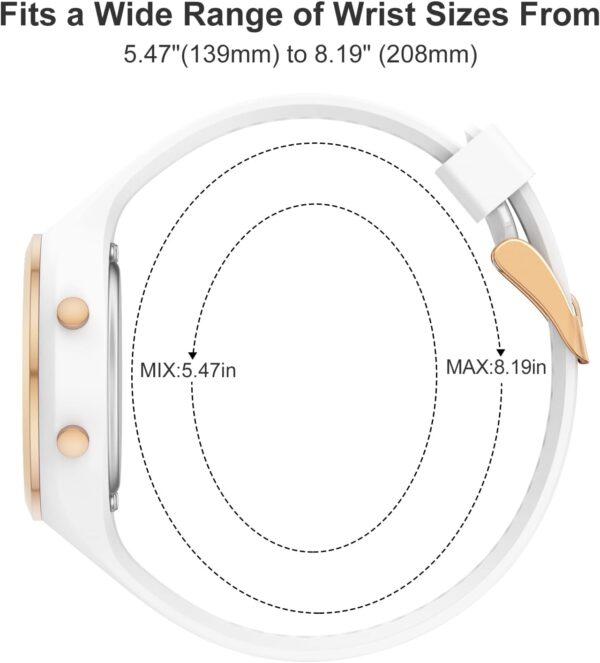 GOLDEN HOUR Waterproof Sport Women's Digital Chronograph Silicone Strap Watch - Image 4