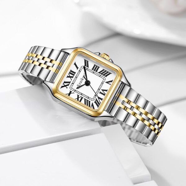 Classic Square Watches for Women with Roman Numerals Ladies Casual Dress Watch - Image 8
