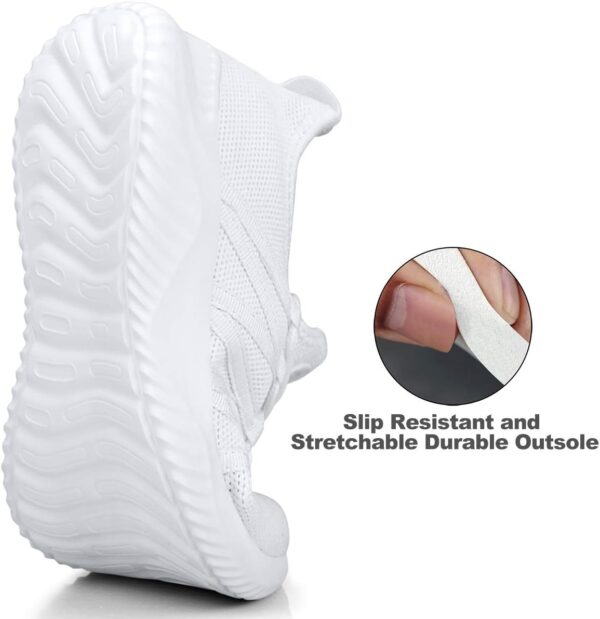Feethit Womens Slip On Running Shoes Non Slip Walking Shoes Lightweight Gym Workout Shoes Breathable Fashion Sneakers - Image 4