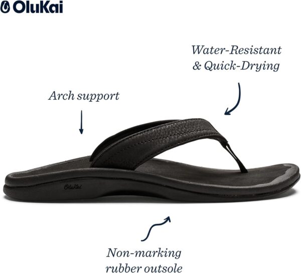 OLUKAI Ohana Women's Beach Sandals, Water Resistant Flip Flops, Arch Support & Comfort Fit, Lightweight & Durable, Enhanced Grip & Traction - Image 5