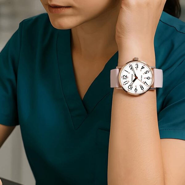 Nurse Watch for Women&Men,Analog Nursing Watches with 12/24 Hour Military Time,Second Hand - Image 5