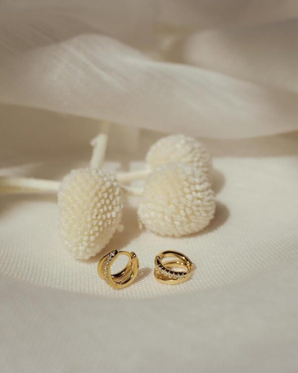 Gold Hoop Earrings for Women,14K Gold Huggie Hoop Earrings for Gift - Image 5