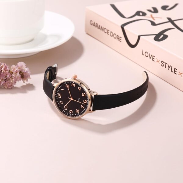 Women's Dainty Analog Leather Dress Watch for Small Wrists, Ladies Waterproof Watches for Women, Reloj para Mujer - Image 5