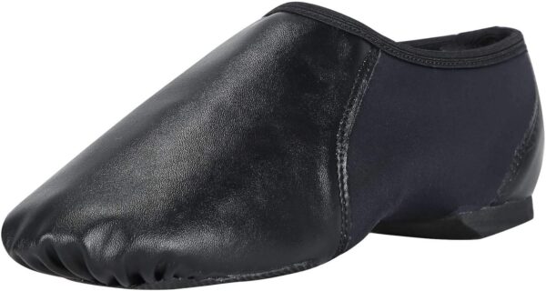 Linodes Unisex PU Leather Upper Slip-on Jazz Shoe with Circle Elastic for Women and Men's Dance Shoes - Image 2