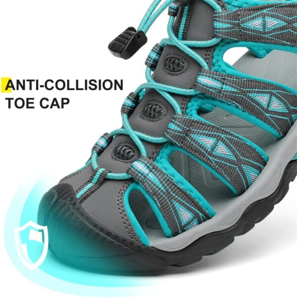Dannto Women's Sport Hiking Sandals Closed Toe Outdoor Athletic Walking Sandal Lightweight Summer Water Shoes - Image 8