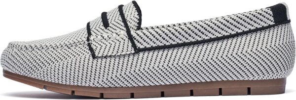 Loafers for Women Comfortable Dressy Casual Work Flats Lightweight & Breathable Slip On Walking Shoes Knit - Image 4