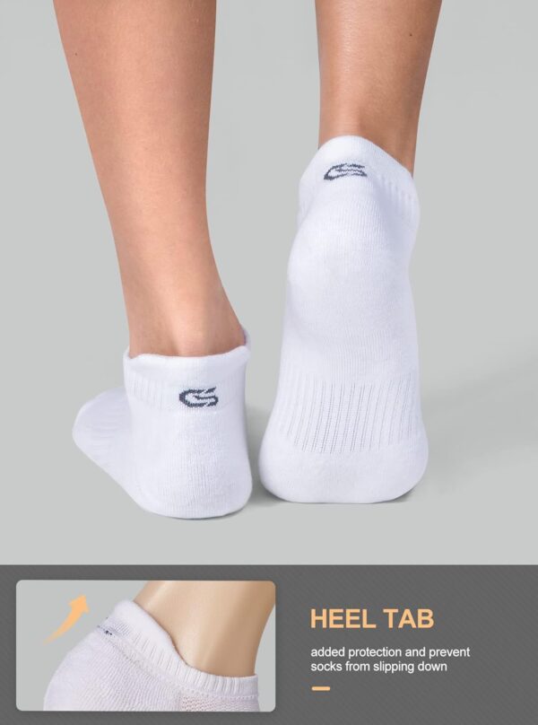 CS CELERSPORT 6 Pairs Ankle Athletic Running Socks Low Cut Sports Tab Socks for Men and Women - Image 5