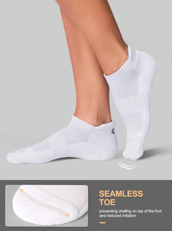 CS CELERSPORT 6 Pairs Ankle Athletic Running Socks Low Cut Sports Tab Socks for Men and Women - Image 4