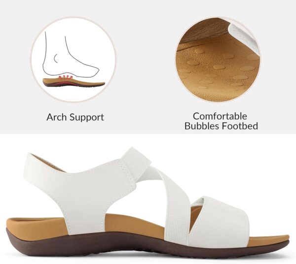 mysoft Women's Arch Support Sandals Orthotic Comfortable Walking Sandals Lightweight Adjustable Summer Outdoor Shoes - Image 4