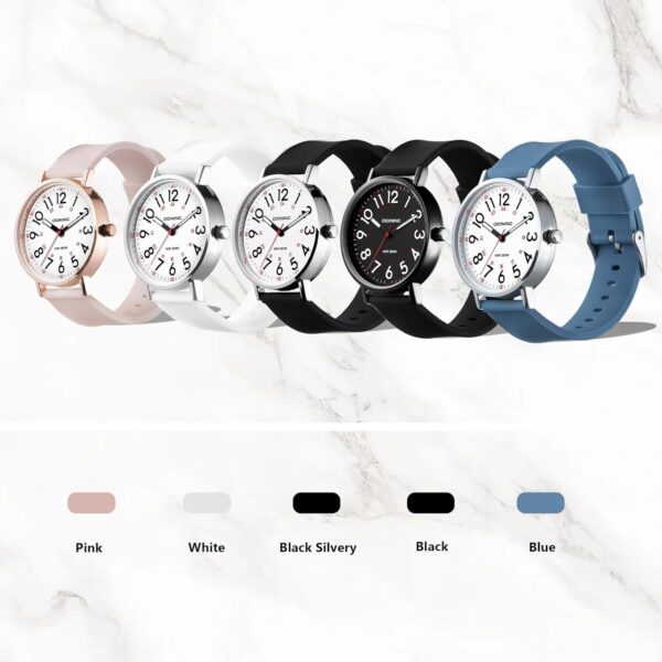 Nurse Watch for Women&Men,Analog Nursing Watches with 12/24 Hour Military Time,Second Hand - Image 4