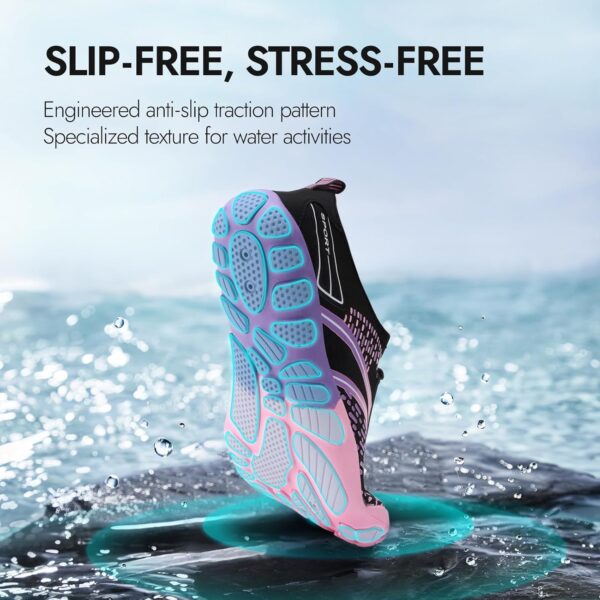 ATHMILE Hiking Barefoot Water Shoes for Women Men Beach Swim Aqua Pool River Quick Dry Athletic Wide Toe Outdoor Sport Kayaking Boating Rock Climbing Yoga Lake - Image 4