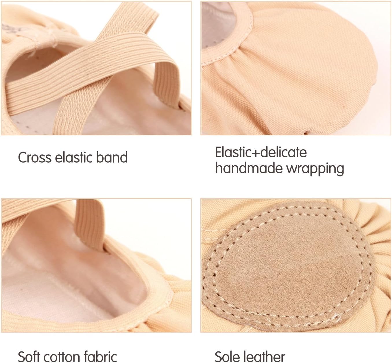 TXJ Sports Ballet Shoes for Women Girls, Women's Ballet Slipper Canvas Dance Shoes Split Sole Yoga Dance Flats - Image 5