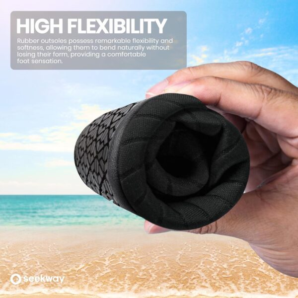 SEEKWAY Water Shoes Women Men Adult Quick-Dry Aqua Socks Barefoot Non Slip for Beach Swim River Pool Lake surf Black SK002(U) - Image 5