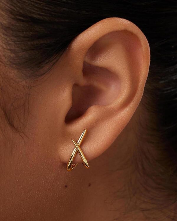 Gold Earrings for Women Trendy,14K Gold Stud Earrings Dainty Earrings Simple Minimalist Gold Earrings Hypoallergenic Earring for Women Gifts - Image 3