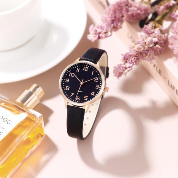 Women's Dainty Analog Leather Dress Watch for Small Wrists, Ladies Waterproof Watches for Women, Reloj para Mujer - Image 3