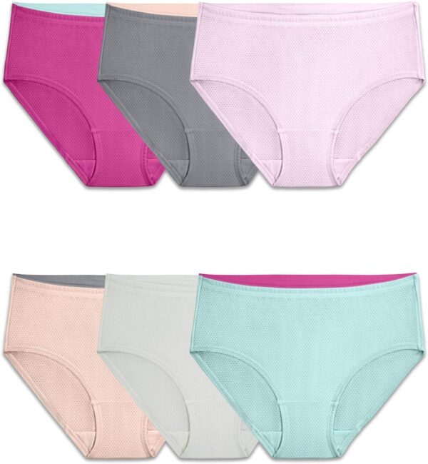 Fruit of the Loom Women's Breathable Underwear, Moisture Wicking Keeps You Cool & Comfortable, Available in Plus Size - Image 2