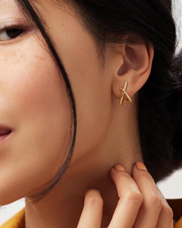 Gold Earrings for Women Trendy,14K Gold Stud Earrings Dainty Earrings Simple Minimalist Gold Earrings Hypoallergenic Earring for Women Gifts - Image 4