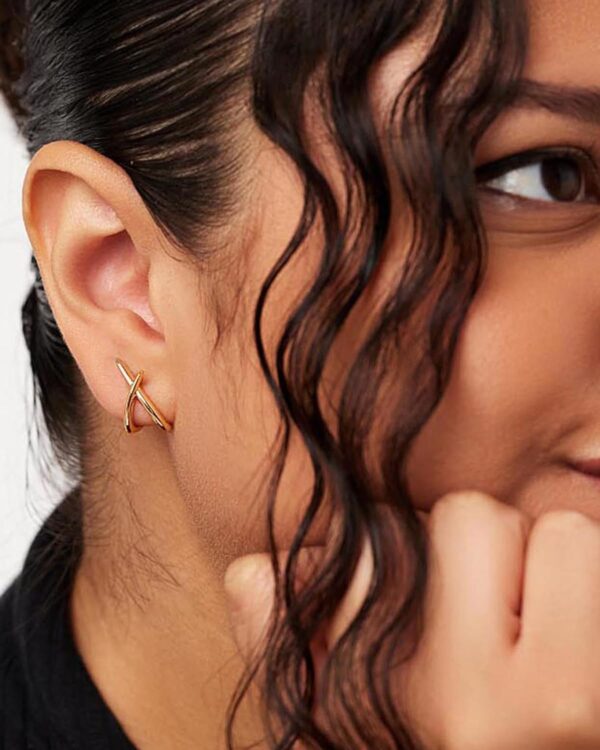 Gold Earrings for Women Trendy,14K Gold Stud Earrings Dainty Earrings Simple Minimalist Gold Earrings Hypoallergenic Earring for Women Gifts - Image 5