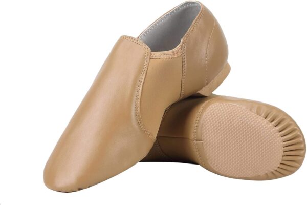 Dynadans Unisex PU Leather Upper Slip-on Jazz Shoe with Arch Insert for Women and Men's Dance Shoes - Image 2