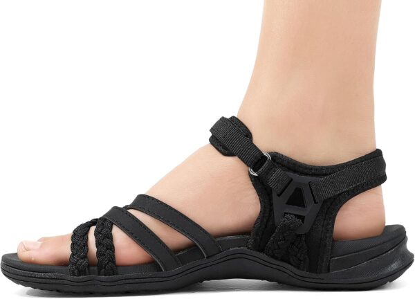 UBFEN Womens Hiking Sandals Sport Sandals Straps with Adjustable Hooks Arch Support Beach Vacation Casual Camping - Image 3