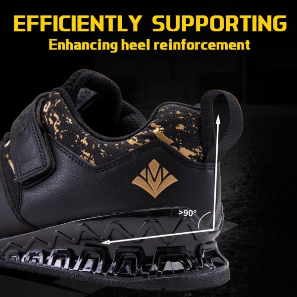 MANUEKLEAR Deadlift Shoes, Strong Anti-Slip Lifting Shoes for Men, Professional Training Weightlifting Shoes for Men and Women, Squat Shoes for Powerlifting with Rubber Non-Slip Sole - Image 7