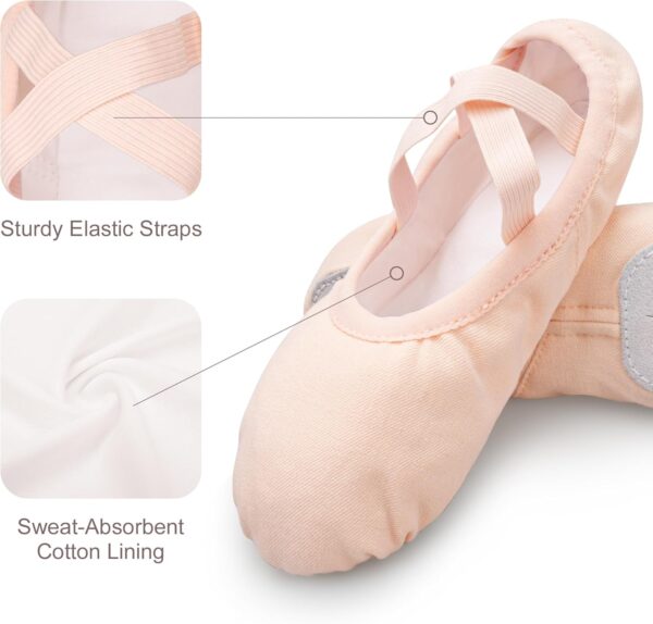 Stelle Women Ballet Shoes Highly Stretch Canvas Dance Slipper Yoga Shoes for Girls/Adults - Image 5