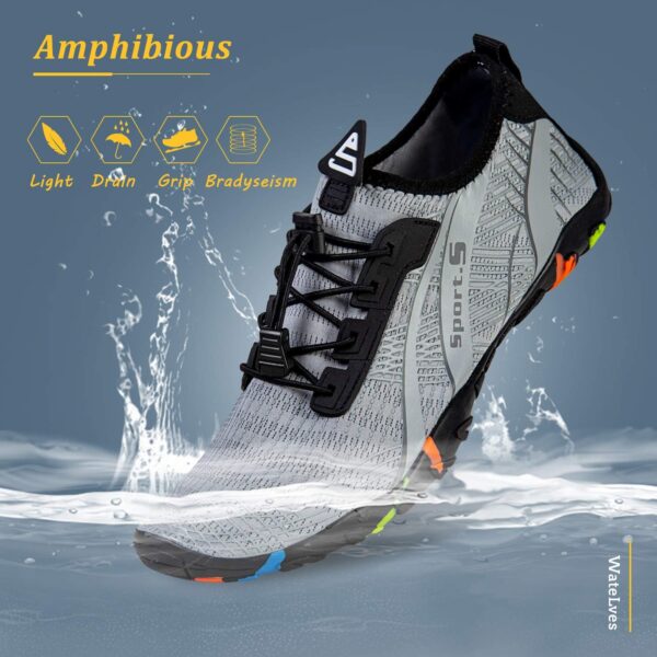 WateLves Water Shoes Mens Womens Beach Swim Shoes Quick-Dry Aqua Socks Pool Shoes for Surf Yoga Water Aerobics - Image 4