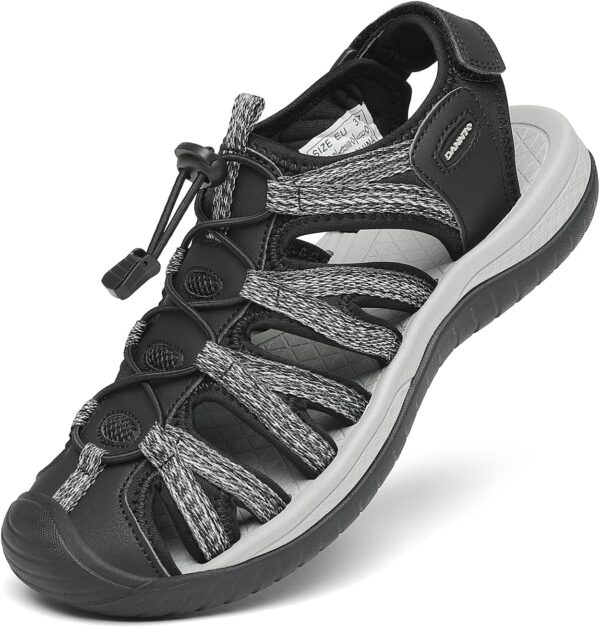Dannto Women's Closed Toe Hiking Sandals Walking Water Sandal Comfort Athletic Sport Outdoor Sandals - Image 2