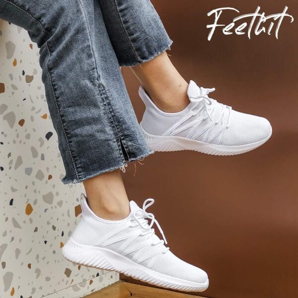 Feethit Womens Slip On Running Shoes Non Slip Walking Shoes Lightweight Gym Workout Shoes Breathable Fashion Sneakers - Image 7