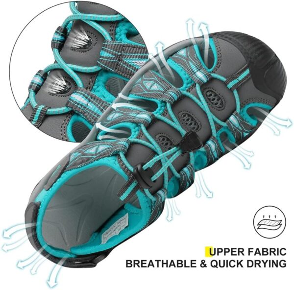 Dannto Women's Sport Hiking Sandals Closed Toe Outdoor Athletic Walking Sandal Lightweight Summer Water Shoes - Image 3