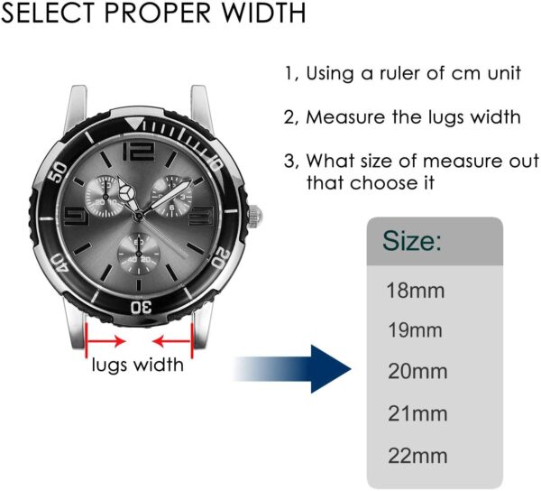 BISONSTRAP Watch Strap 18mm 19mm 20mm 21mm 22mm, Quick Release Silicone Watch Bands for Men Women - Image 6