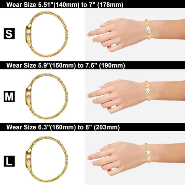 Diaofendi Petite Women's Easy Reader Watch, Analog Women Watch with Stainless Steel Expansion Band, Water Resistant - Image 8