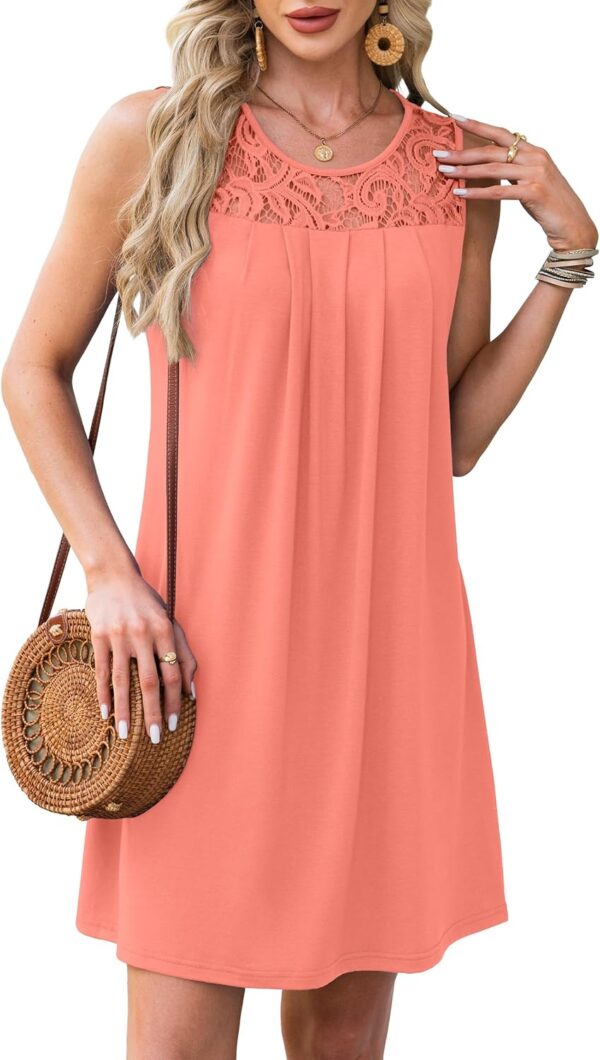 Summer Dresses for Women Sleeveless Lace Crewneck Sundress (S-3XL) - Image 5