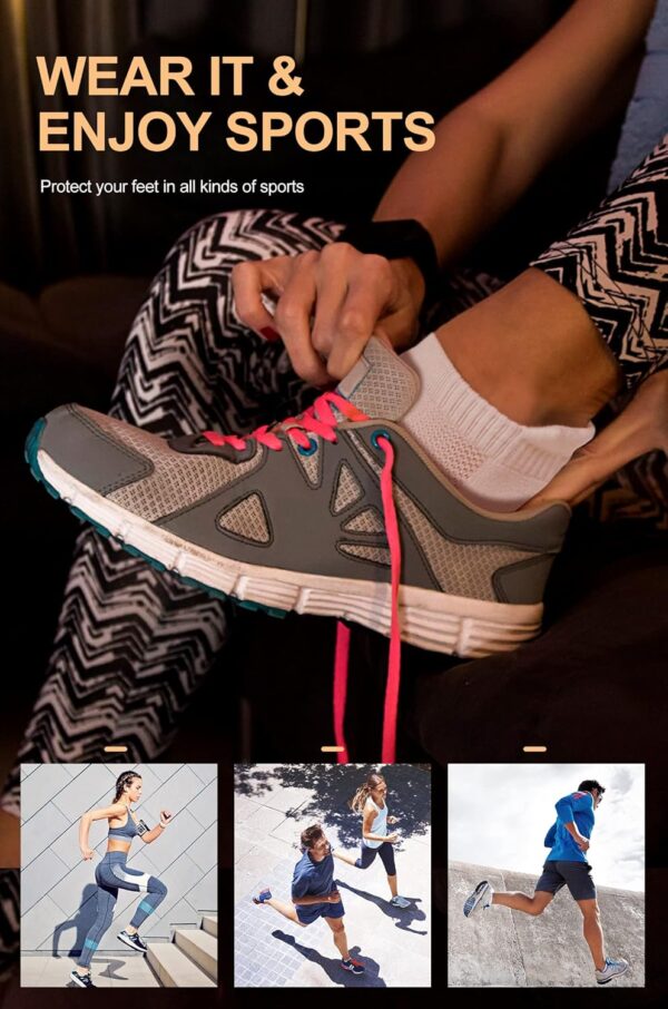 CS CELERSPORT 6 Pairs Ankle Athletic Running Socks Low Cut Sports Tab Socks for Men and Women - Image 7