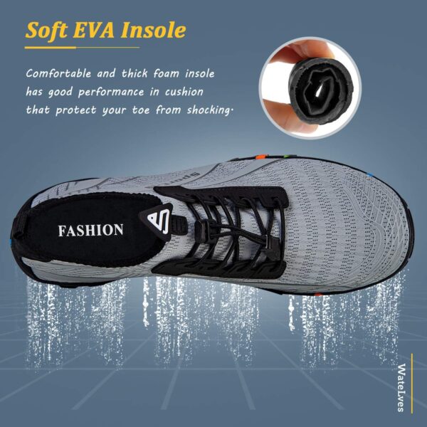 WateLves Water Shoes Mens Womens Beach Swim Shoes Quick-Dry Aqua Socks Pool Shoes for Surf Yoga Water Aerobics - Image 7
