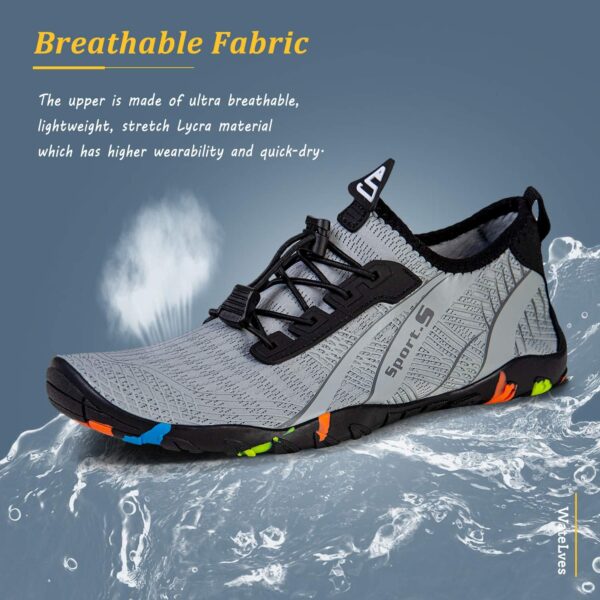 WateLves Water Shoes Mens Womens Beach Swim Shoes Quick-Dry Aqua Socks Pool Shoes for Surf Yoga Water Aerobics - Image 5