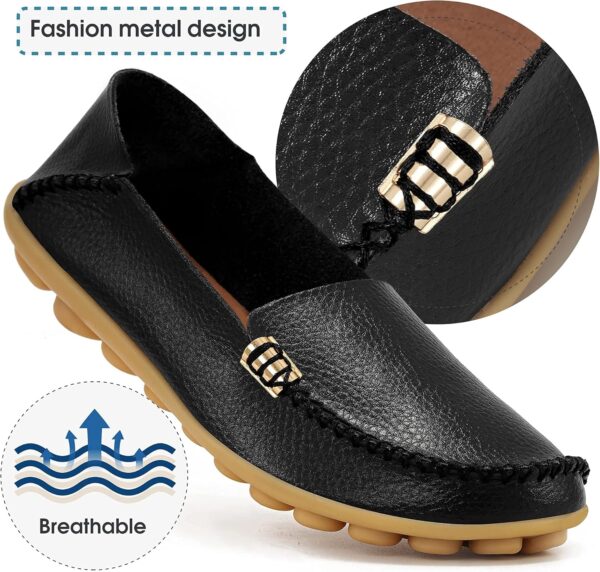 DUOYANGJIASHA Women's Comfortable Loafers Casual Round Toe Moccasins Wild Driving Flats Soft Walking Shoes Women Slip On - Image 4