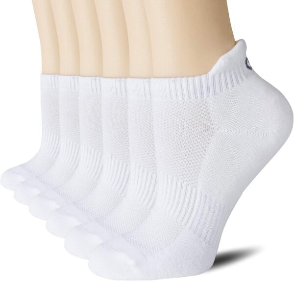 CS CELERSPORT 6 Pairs Ankle Athletic Running Socks Low Cut Sports Tab Socks for Men and Women - Image 2